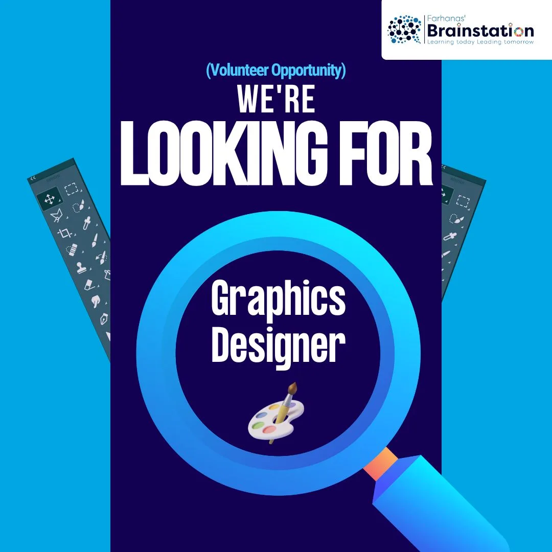 Volunteer opportunity callout for a graphics designer